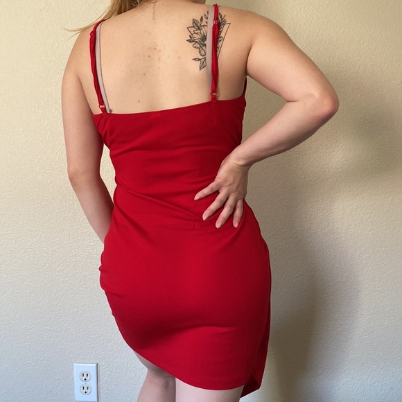 Red Wrap Dress - Picture 5 of 5